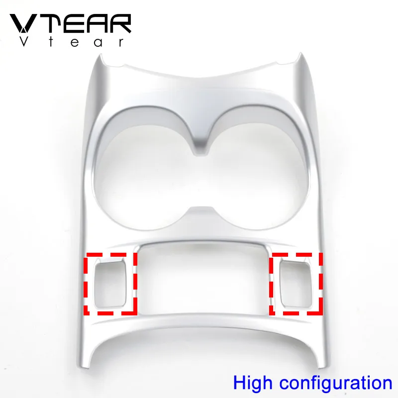 High matt silver Vtear для ниссан кашкай j11 Nissan Qashqai J11 Dualis 2 подстаканник крышка декоративная отделка внутренняя декоративная центральная консоль аксессуары Запчасти - Название цвета: High matt silver
