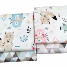 Мультфильм три угла DIY шитье саржа хлопок ткань для детской одежды платье простыни постельные принадлежности ткань тильда квилтинг tissus tilda