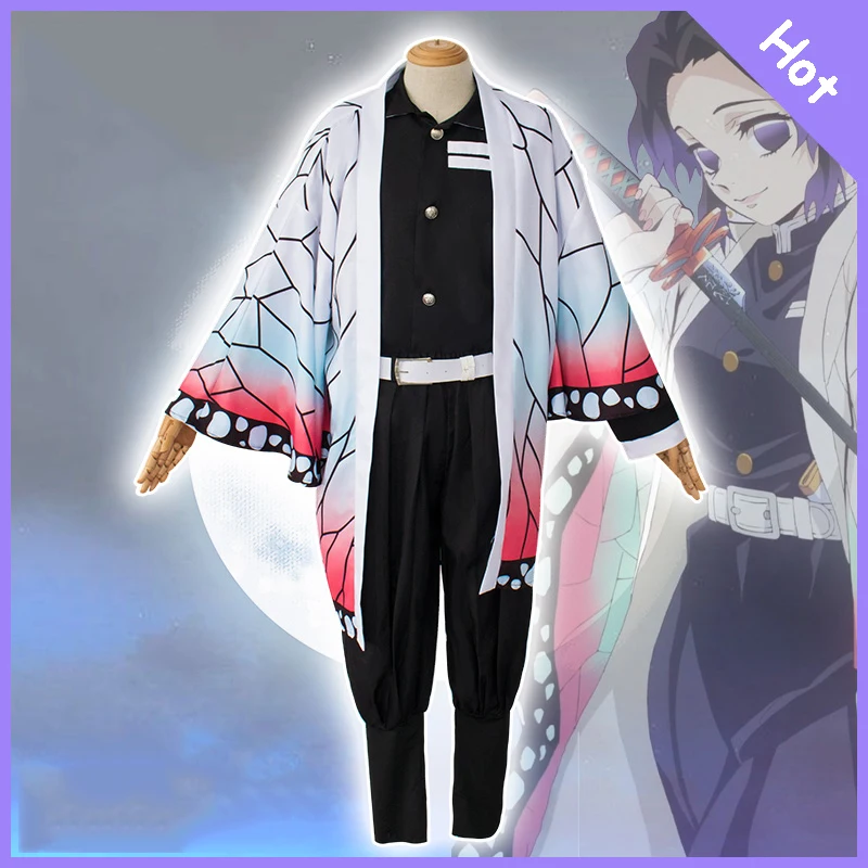 Аниме Комикс убийца демона Kimetsu No Yaiba Косплей костюмы Kochou Shinobu косплей костюм