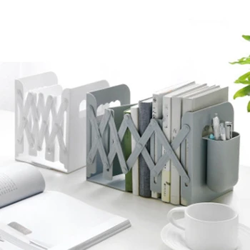 

Retractable Bookends For Shelves Book Support Stand Bookshelf With Pen Holder Adjustable Bookends Book Rack Folder Book Stoppers