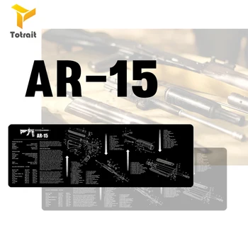 

Totrait AR-15 Large Gun Cleaning Mat for AK47 Rifle Pistol Gunsmith Armorers disassembly Repair Build Tool Kits Bench Pads