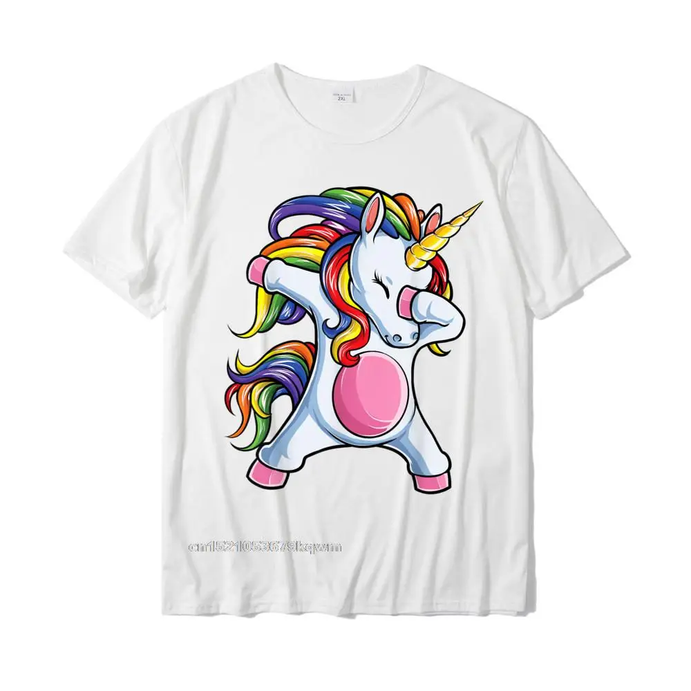 Design Fall Pure Cotton Crew Neck Tops Shirts Short Sleeve 3D Printed Tops Shirt Brand Leisure T Shirt Wholesale Dabbing Unicorn T shirt Girls Kids Women Rainbow Unicorns__4061 white