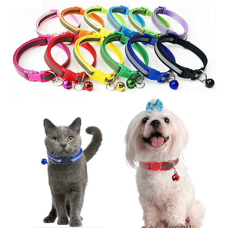 

1pcs Adjustable Cute Pet Dog Collar Reflective Soft Pet Cat Necklace Aaccessoire Chien For Dogs Kitten Pet Accessories Collar