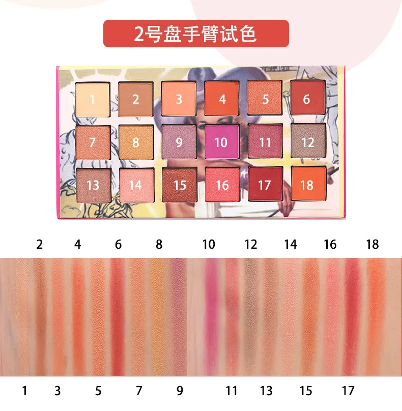 Западный стиль ретро, 18 цветов, тыква, палитра теней для век, макияж, мерцающие тени для век, макияж, женская косметика, личная этикетка