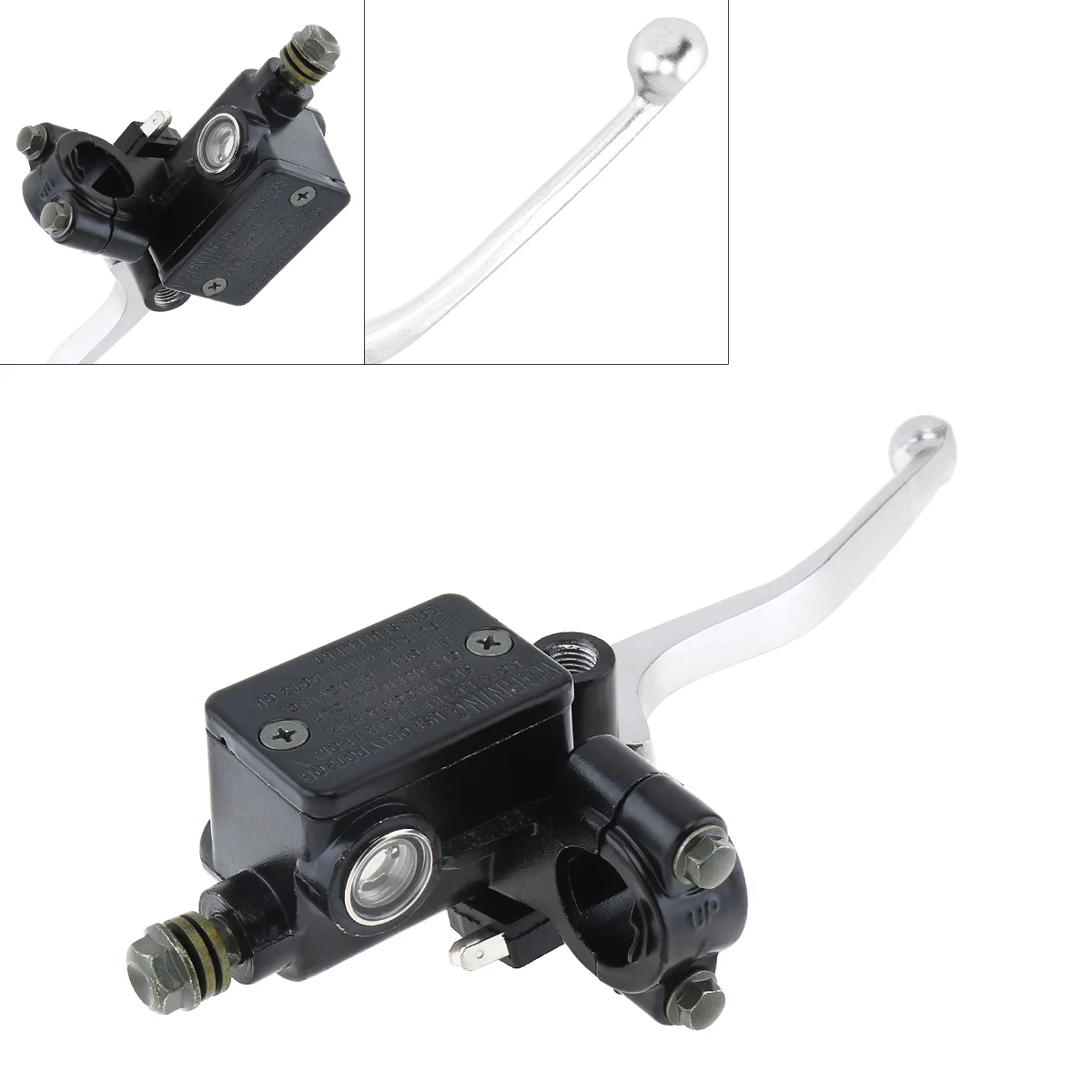 22MM M8/M10 Motorcycle Upper Front Brake Clutch Master Cylinder CNC Clutch Pump Reservoir Pump Lever Left Right for Honda Suzuk