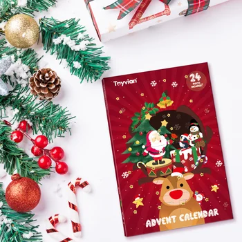 

Toyvian Advent Calendar with 24PCS Hanging Ornaments Christmas Countdown Calendar Party Favors for Xmas Holiday Decor