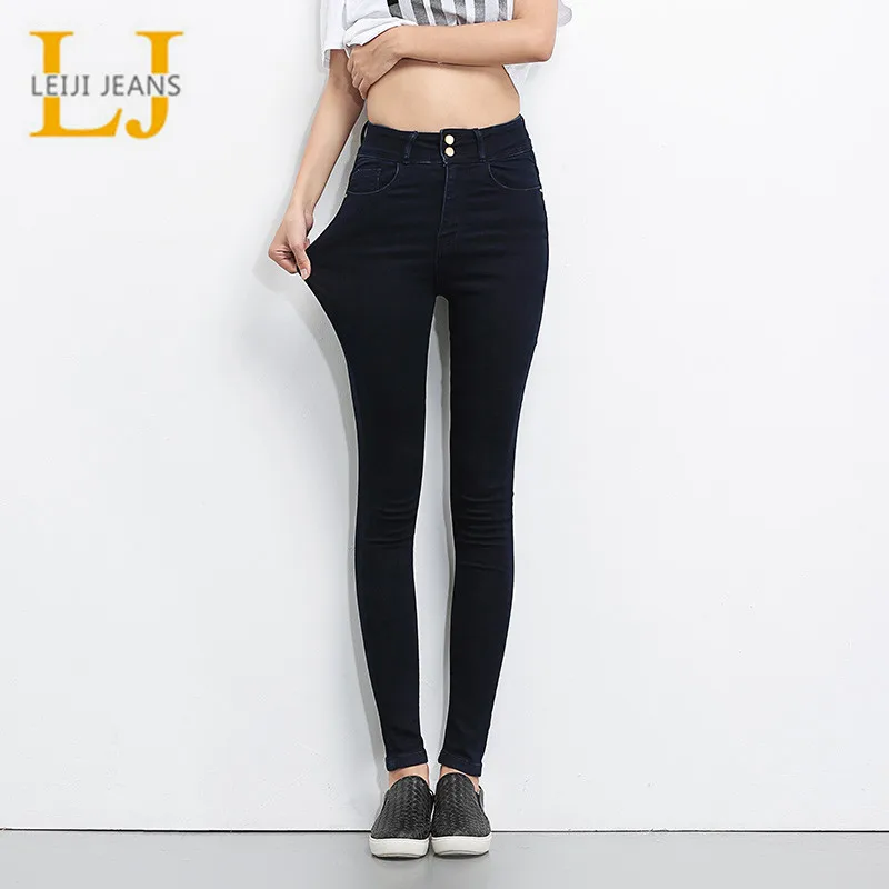 LEIJIJEANS 2022 Plus Size women jeans High Waist lady black 5XL 6XL high elastic Skinny pants Stretchy Women stretch | Женская одежда