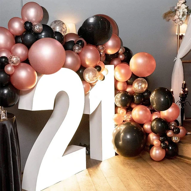 Ballon Rose Gold Anniversaire - décorations