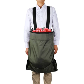 

Garden Picking Apron Large Capacity Fruit Picking Bag Adjustable Size Kitchen Harvest Storage Pocket For Fruit Vegetable