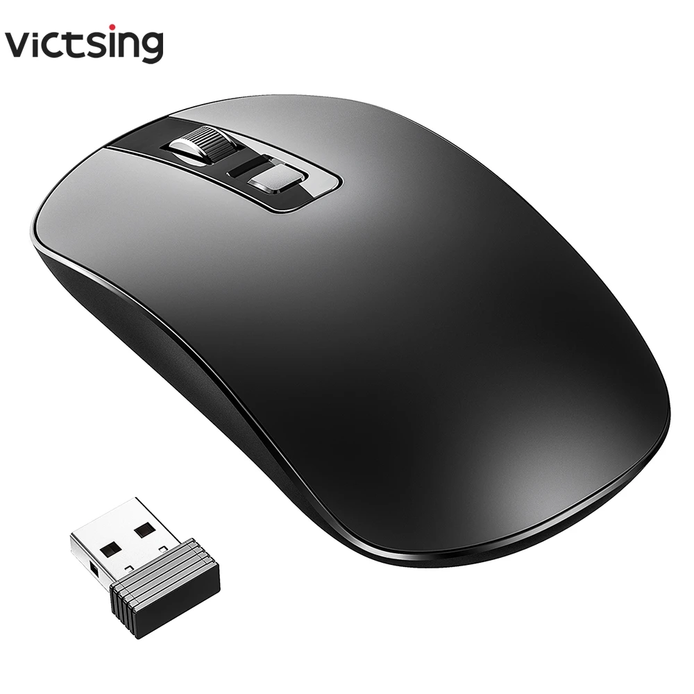 

VicTsing Wireless Mouse 1600 DPI USB Optical Noiseless Silent Click Computer Mouse With Nano Receiver For Notebook Laptop