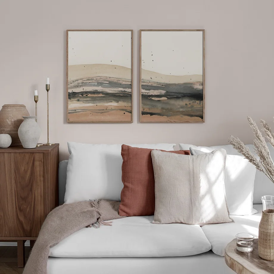 

Watercolor Abstract Landscape Vintage Nordic Poster Modern Wall Art Prints Paper Canvas Painting Decor Pictures For Living Room