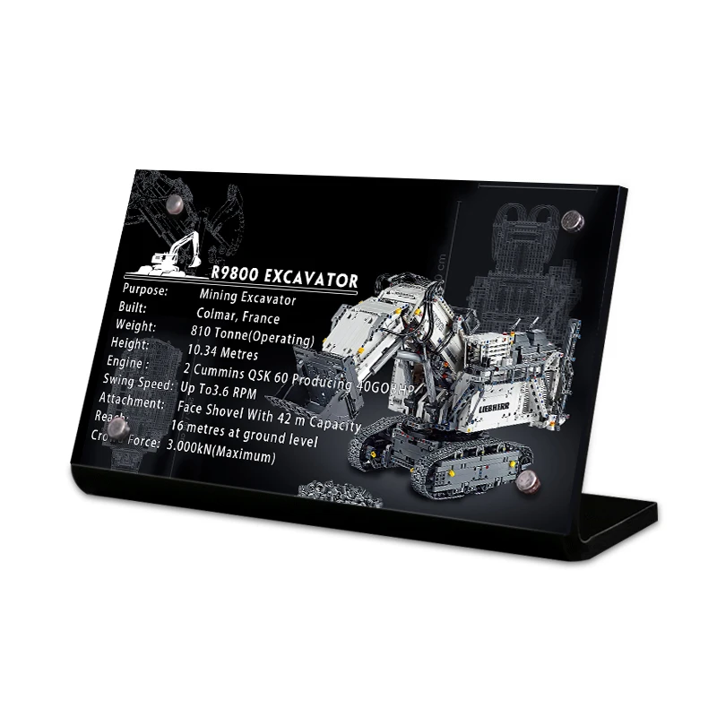 Акриловый стенд для сборки фирмы TECHNIC экскаватор R 9800 42100 игрушечные строительные