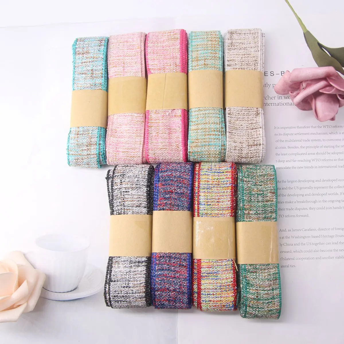 2.5cm Pattern Dress Tie Christmas Ribbon DIY Gift Wrapping Wedding Decoration Hair Accessories Bowknot Hand-Sewn Process 2.5cm Pattern Dress Tie Christmas Ribbon DIY Gift Wrapping Wedding Decoration Hair Accessories Bowknot Hand-Sewn Process