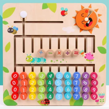 

Montessori Toys Baby Kids Early Learning Calculation Math Toy Teaching Aids Digital Maze Educational Wooden Toys For Children