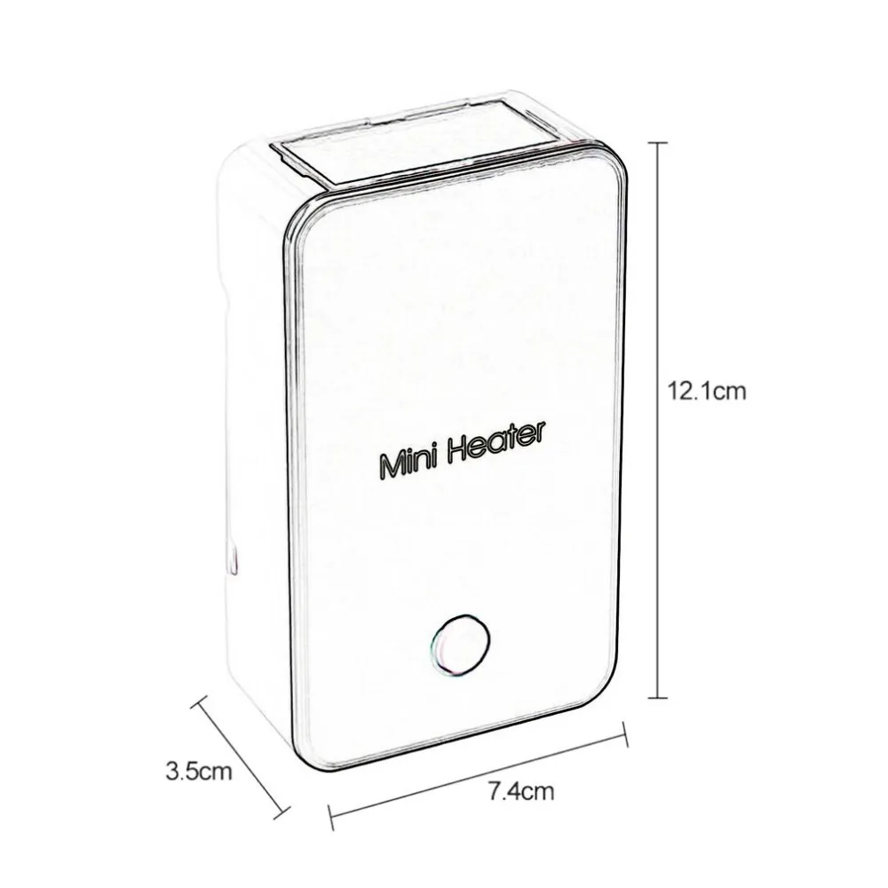 Мини-тепловентилятор, портативный настольный стол, зимний теплый Электрический обогреватель, термостат, вентилятор для спальни, офиса, дома, 220 В, штепсельная вилка США