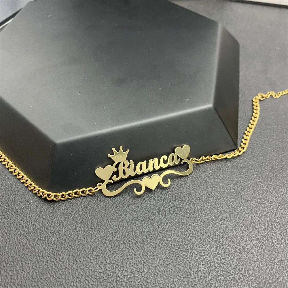 Vishowco Custom Name Anklet Stainless 
