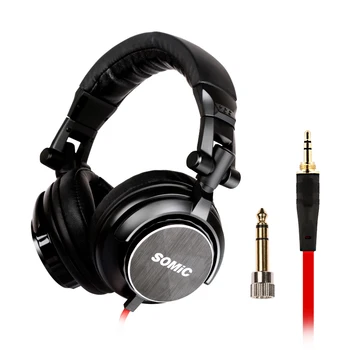 

SOMIC MM185 Professional DJ HIFI Stereo Monitor Foldable 3.5 mm/6.3 mm Wired HIFI/Music Headphone for Mobile Phone Computer