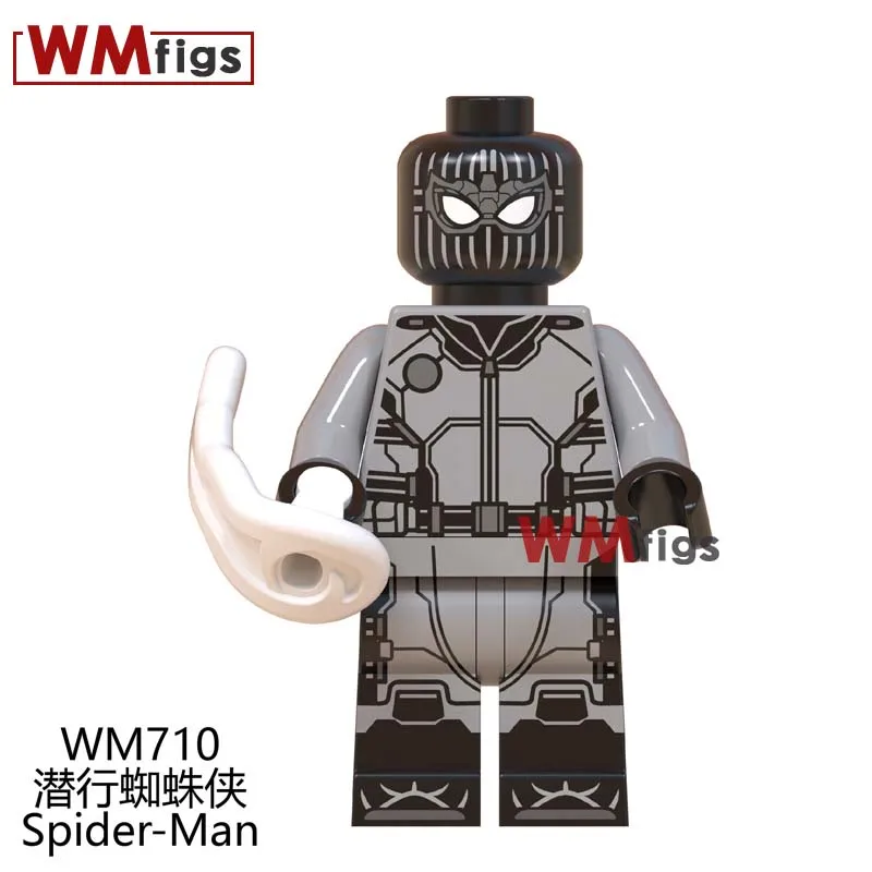 WM710 100 шт./лот колосс кабель Росомаха игрушечная фигурка Harley Quinn Deadpool spiederman Супер Герои строительные кубики, детские игрушки для детей PG8180 - Цвет: WM710