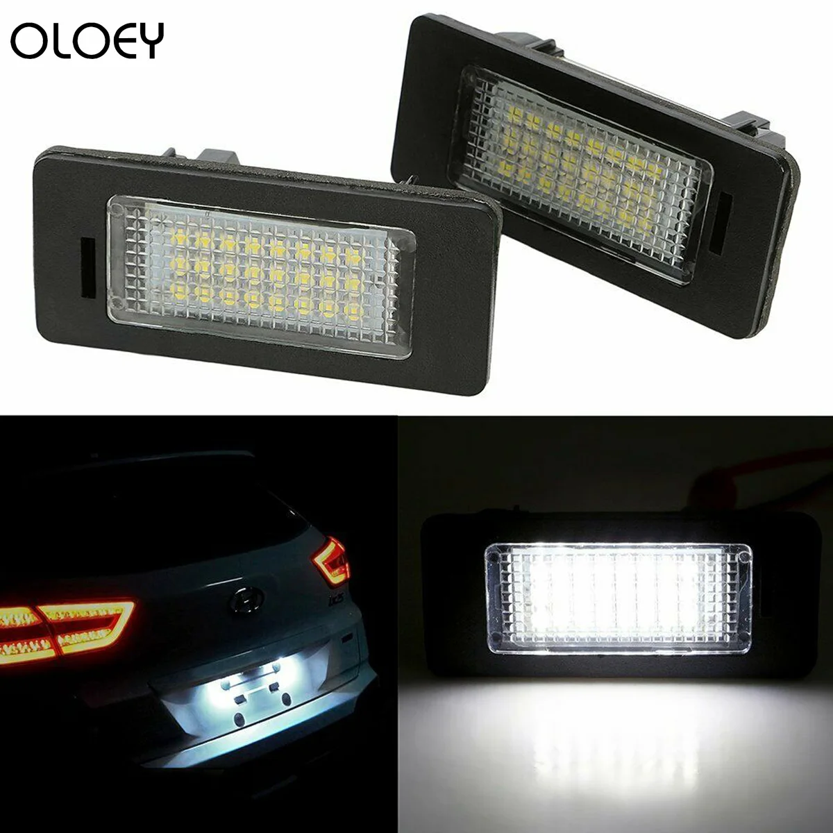 

2 PCS License Plate Light Led Number Plate Holder Lamp No Error For BMW E39 E60 E60N E61 E90 E91 E90N E92 E93 E46 CSL E82