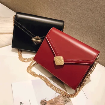 

Elegant Female Square Bag 2020 Fashion New High Quality PU Leather Women's Designer Handbag Lock Chain Shoulder Messenger Bag