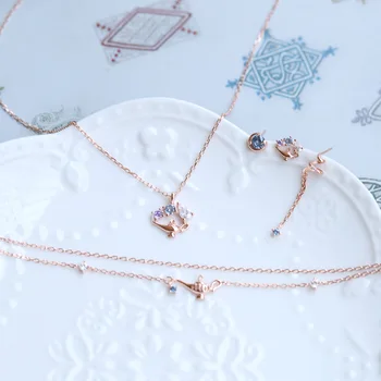 

S925 Sterling Lamp Of Aladdin Necklace Girlfriend Gift Lava Necklace Aladdin Bracelet