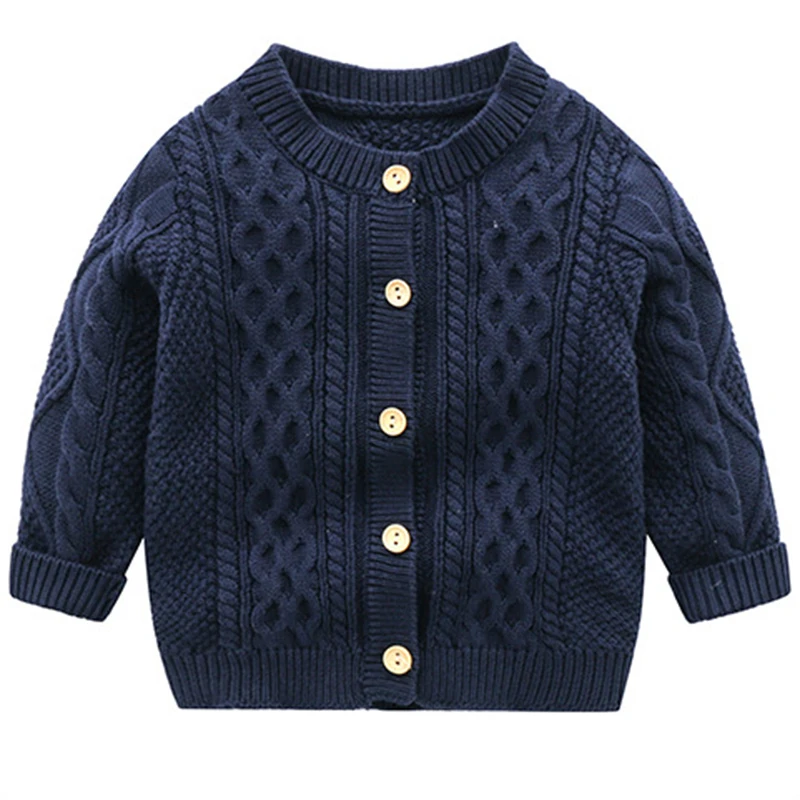 Cardigan Baby Sweater Knitted Boys Girls Toddler Solid Sweater Handmade Infant Single Breasted Cardigan Kids Newborn Clothes baby jacket baby knitting coat