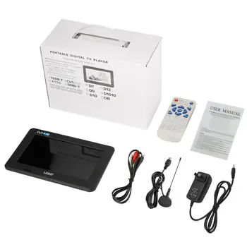 

LESHP 7 inch HD 1080P Portable HD LED Panel Driver Digital Signal & Analog TV Player Widescreen LCD Display D7-ATSC