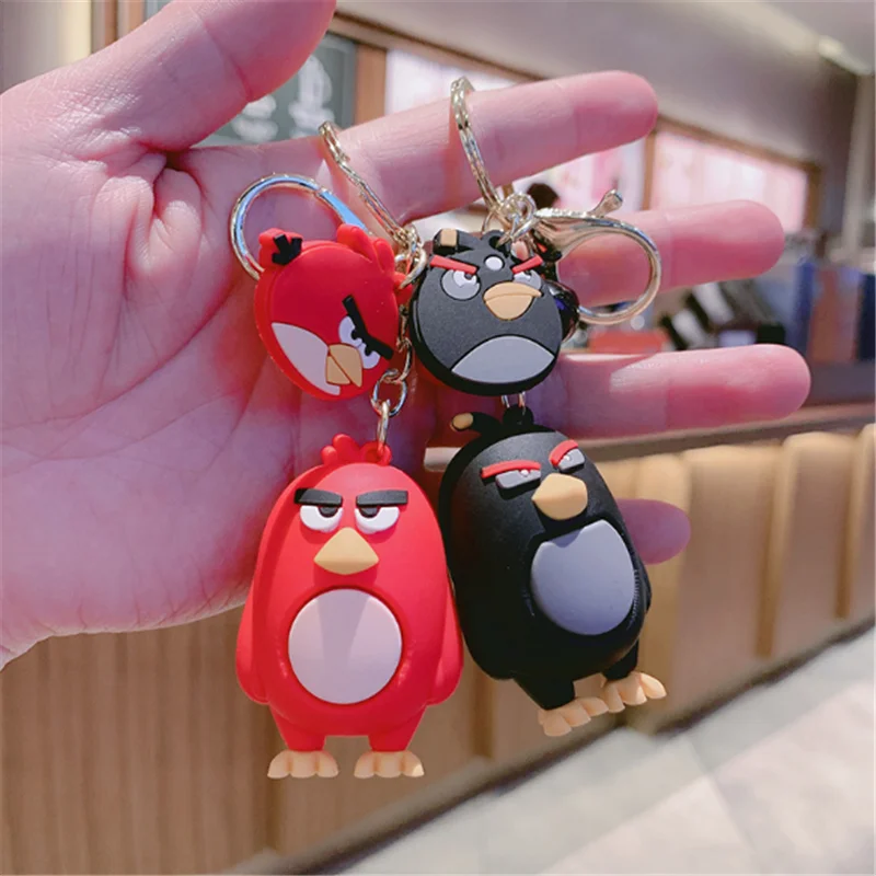 1Pcs Hasbro Angry Bird Anime Figure Keychains Toys Cute Model Red The Blues Chuck Bomb Matilda Pig Birds Action Toy Figures Gift