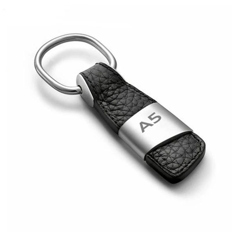 For Audi Leather Keyring Car Key Holder Chain Keyfob A3 A4 A5 A6 A7 Q3 Q5 Q7 TT