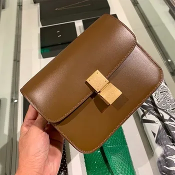 

2020 New Style Hand-Rubbed Square Bag Box Bag Retro Square Sling Bag Shoulder/Crossbody Bag Women's Small Bag