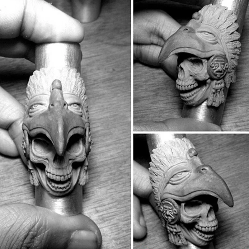 Индийское кольцо с ацтекским черепом тяжелые мужские кольца s Eagle Warrior из
