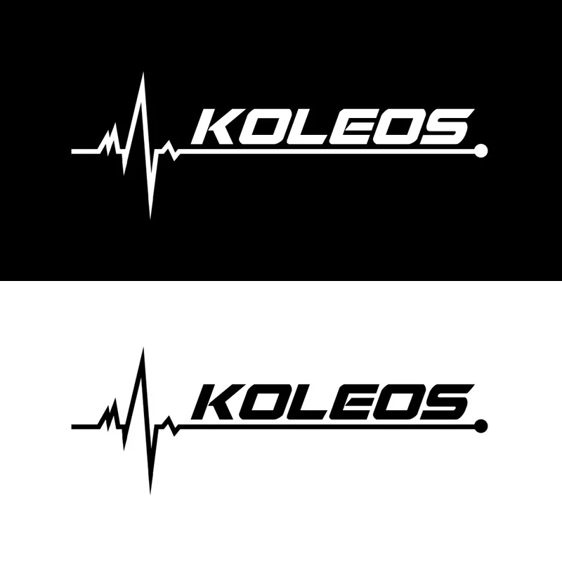 koleos 2 шт. наклейки на окна автомобиля для OPEL alfa romeo abarth lada vesta Renault koleos suzuki swift hyundai Tucson DACIA сиденье FR octavia - Название цвета: koleos
