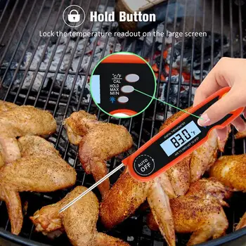 

Smart Digital Food Thermometer Electronic Bbq Meat Thermometer Coffee Tea Cooking Thermometer Folding Probe Sensor Bottle Opener