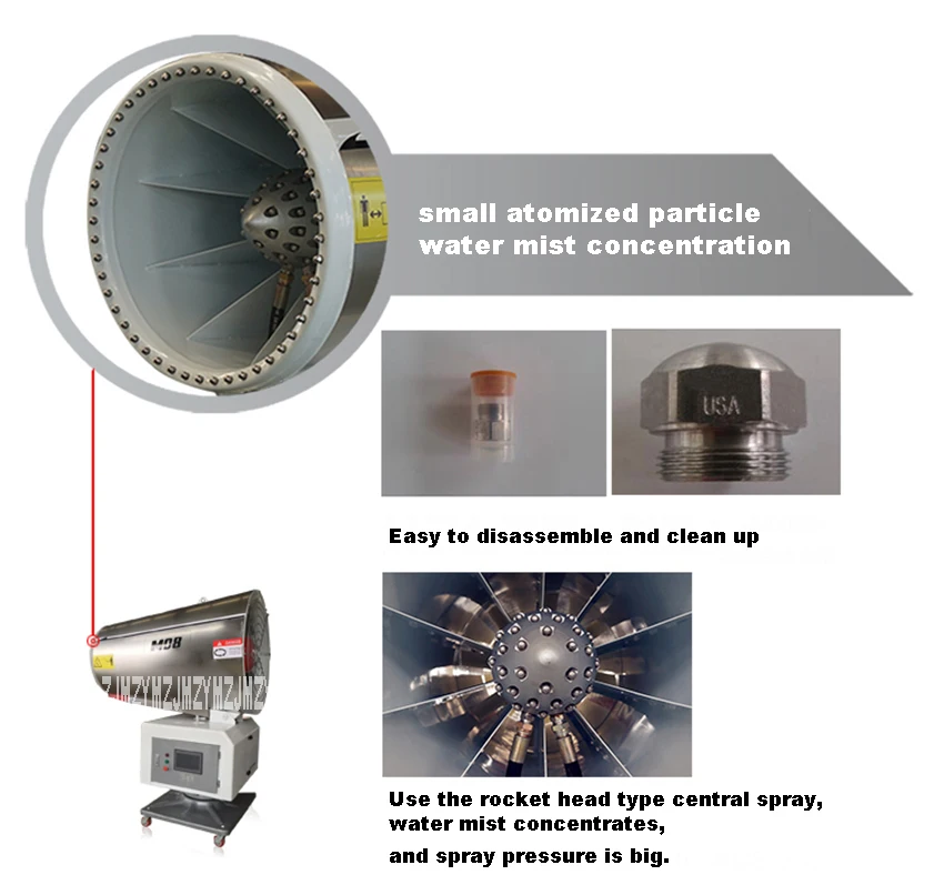 TDM-M08 противотуманная пушка высокий распылитель воды пистолет для татуажа строительный сайт Туман пистолет для татуажа удаление пыли