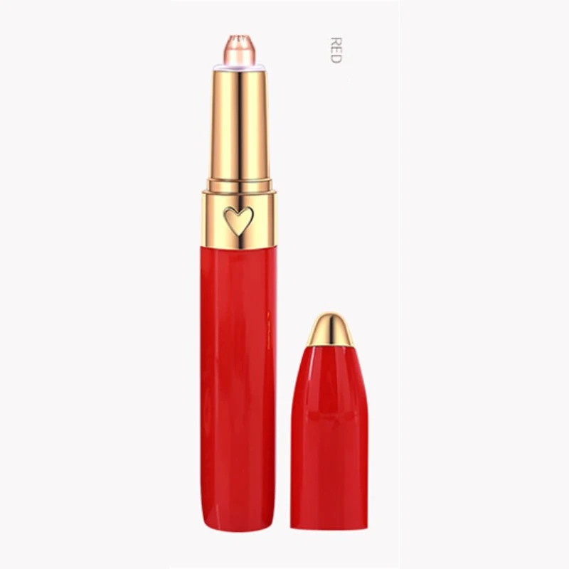 RED Электрический формовочный нож для бровей, портативный Эпилятор с usb-зарядкой, безболезненный многофункциональный триммер для волос - Цвет: RED