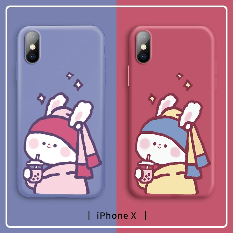 Милый мультяшный чехол для iPhone 6 6S 7 8 Plus силиконовый мягкий чехол-бампер с