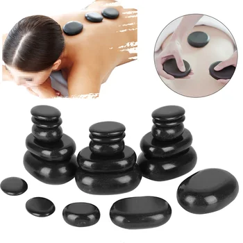 

20Pcs/Set Hot Spa Black Basalt Oval Shape Stone Essential Oil Pedicure Massage Foot Spa Stone Massage Care Tools Health Cares