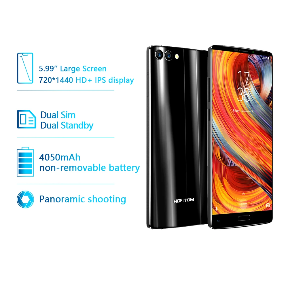 HOMTOM S9 Plus 5 99 дюймов 18:9 безрамный дисплей смартфон 16 Мп двойная камера 4050 мА/ч