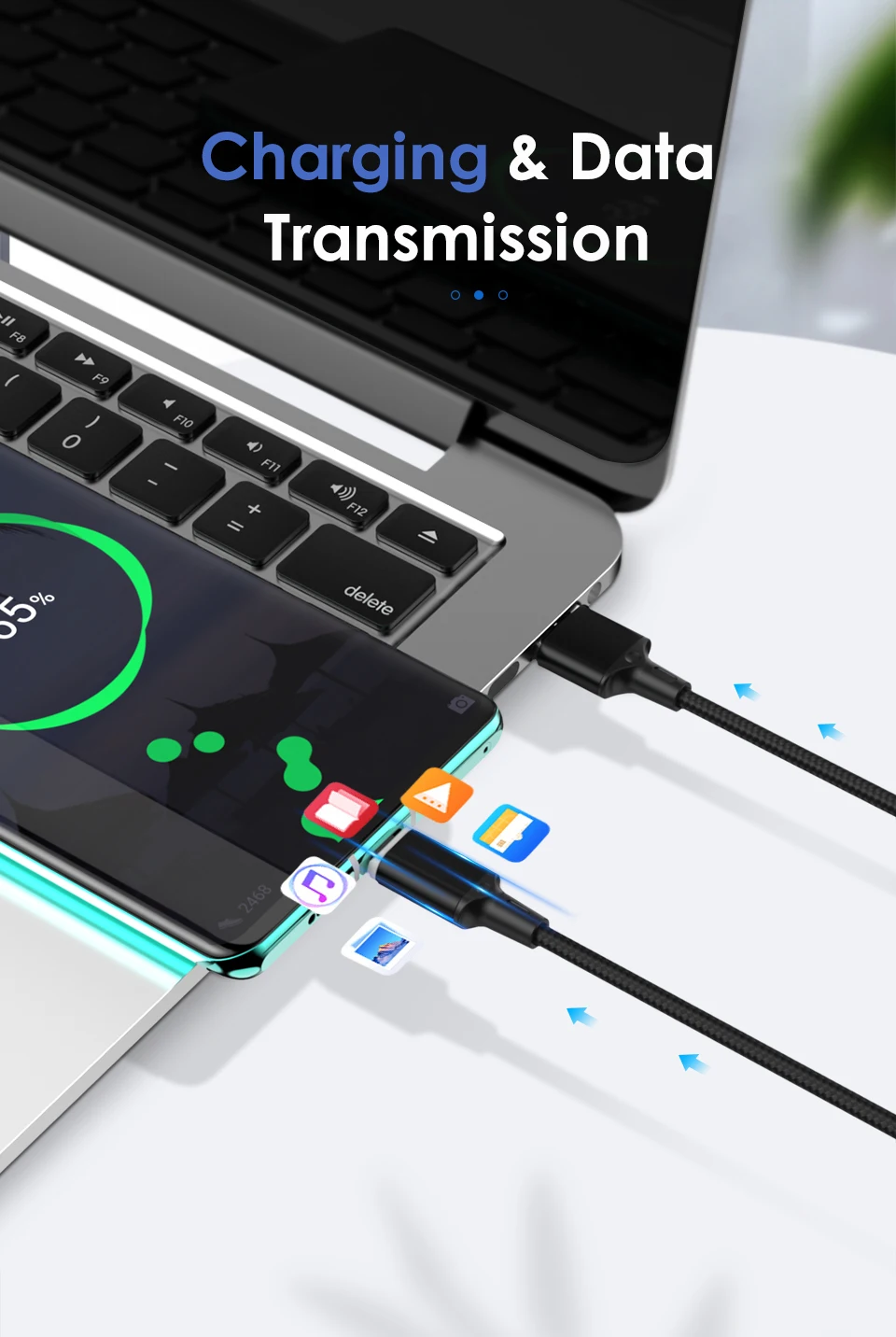 IPSY Магнитный Мобильный кабель для зарядки телефона 1 м QC3.0 Быстрая зарядка 3A 18 Вт Быстрая зарядка USB-Type C для Lightning iPhone Micro