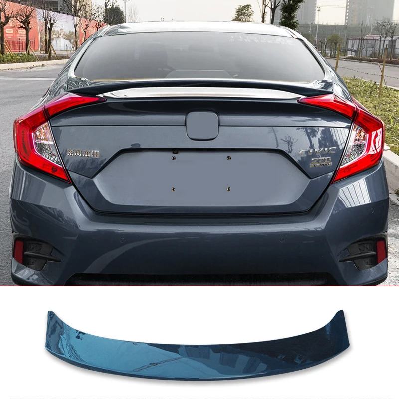 Высокое качество ABS пластиковый автомобильный спойлер заднего крыла для Honda civic 10th- декорированное заднее крыло без светодиодный светильник