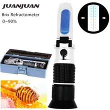 0-90% БРИКС Ручной рефрактометр для фруктового сока жидкостей сахар рефрактометр содержание тестер с розничной коробкой скидка 26