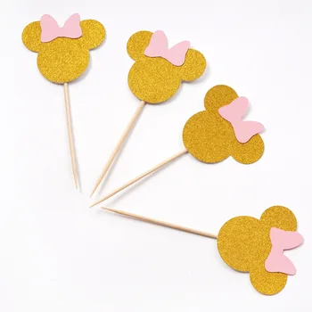 

10pcs Cartoon Minnie Mouse Birthday Party Cake Decorations Kids Baby Shower Cake Topper Birthday Party Supplies