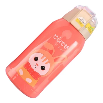 

Temperature Display Intelligent LED Digital 500ml Smart Thermo Straw Stainless Steel With Strap Children Water Bottle Kids Gift