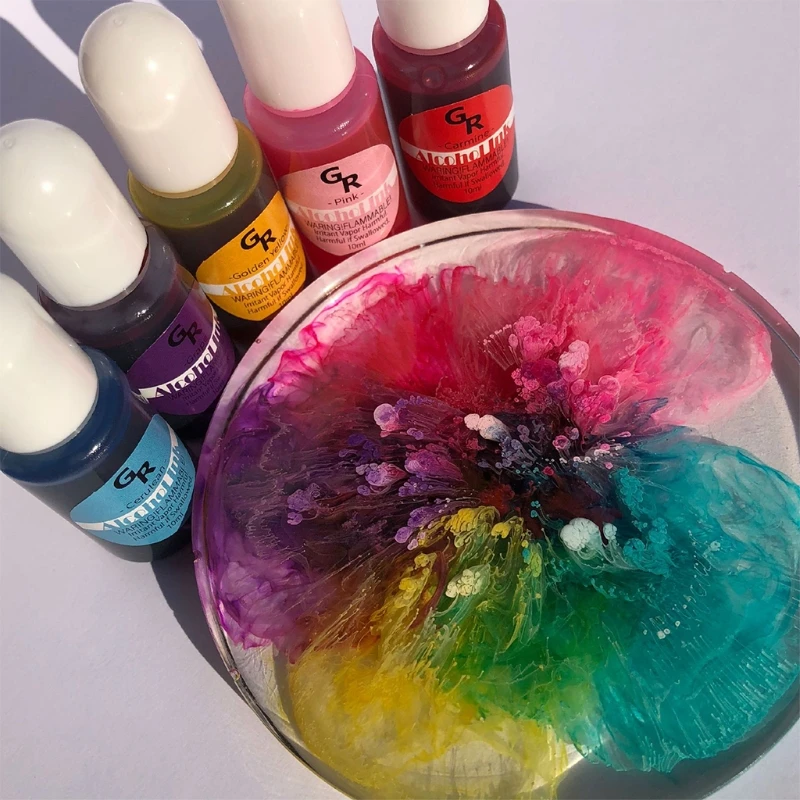 

U90E 25Colors DIY Craft Epoxy Resin Diffusion Pigment Alcohol Ink Liquid Colorant Dye