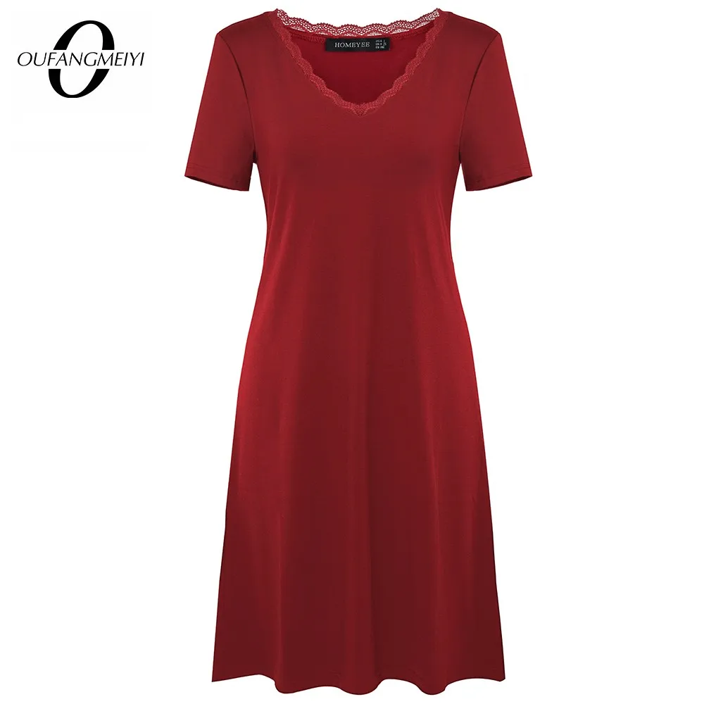 

Women Summer Elegant Lace Patchwork Dresses Casual Holiday Loose Shift Dress with Pockets 1ET025