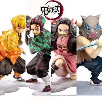 

Anime 16CM Demon Slayer Kimetsu no Yaiba figure Kamado Tanjirou Action Figure Agatsuma Zenitsu Nezuko Warrior PVC Model Toys