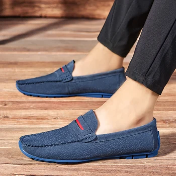 

Big Size 38-48 Men Loafers New Fashion Causal Shoes Luxury Brand Moccasin Loafers Summer Breathable Flat Driving Shoes