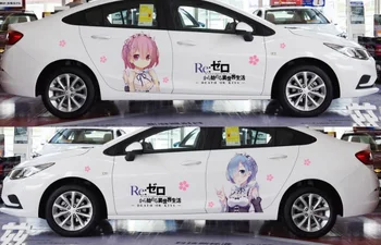 

LEFT SIDE Customized HD Inkjet Engraving Cartoon Anime Cute Sticker Body Scratch Waterproof Decoration Car Modification Sticker