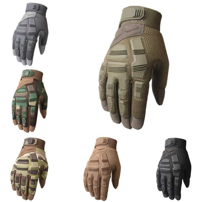 Новые мужские военные тактические перчатки на полный палец противоскользящие охотничьи армейские Перчатки Боевые перчатки