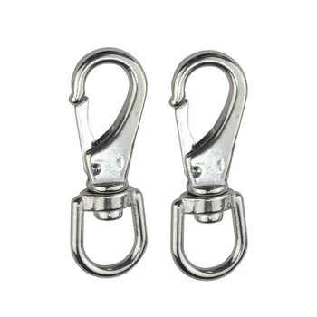

2PCS Stainless Steel 304 Swivel Snap Hook Heavy Duty 69mm 88mm Mooring Swivel Hook Snap Bolt For Dog Leashes Key Chain